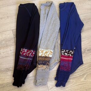 Set of 3 Free People Cuffed Tops